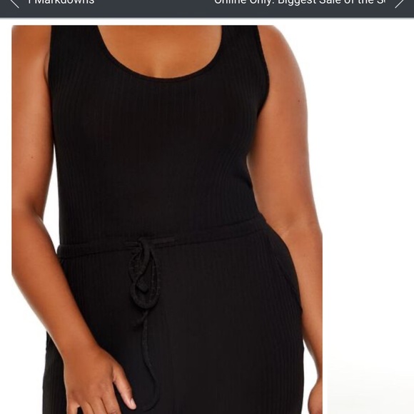 FOREVER 21+ 1X XXL Set Of 2 Knit Catsuit One Piece Black Olive Green NET R$56 - Picture 7 of 7